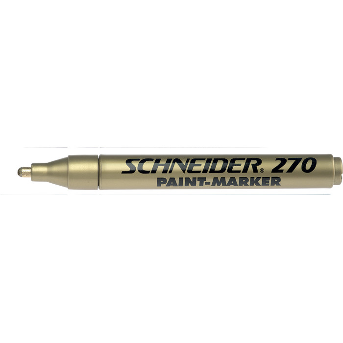 Marker cu vopsea  Schneider Maxx 270, varf rotund 1-3mm - auriu