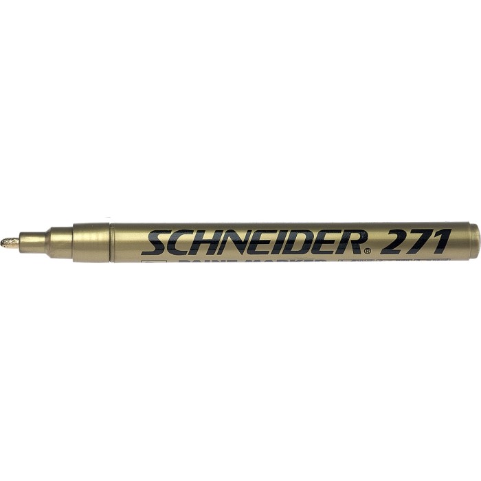 Marker cu vopsea  Schneider Maxx 271, varf rotund 1-2mm - auriu