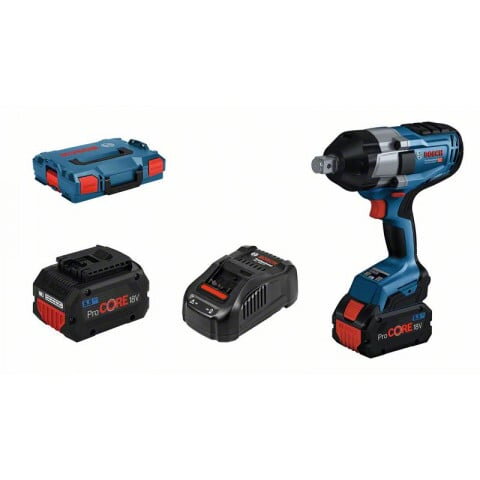 Masina de insurubat cu impact BITURBO GDS 18V-1050 H Professional, 18V ( 2x battery ProCORE18V 5.5Ah, 3/4 , in L-BOXX)