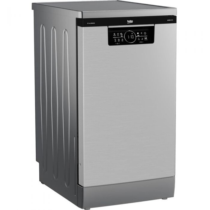 Masina de spalat vase Beko BDFS26046XQ, 10 seturi, 6 programe, Motor ProSmart Inverter, Clasa C, TimeDelay, AquaIntense, 45 cm, Inox