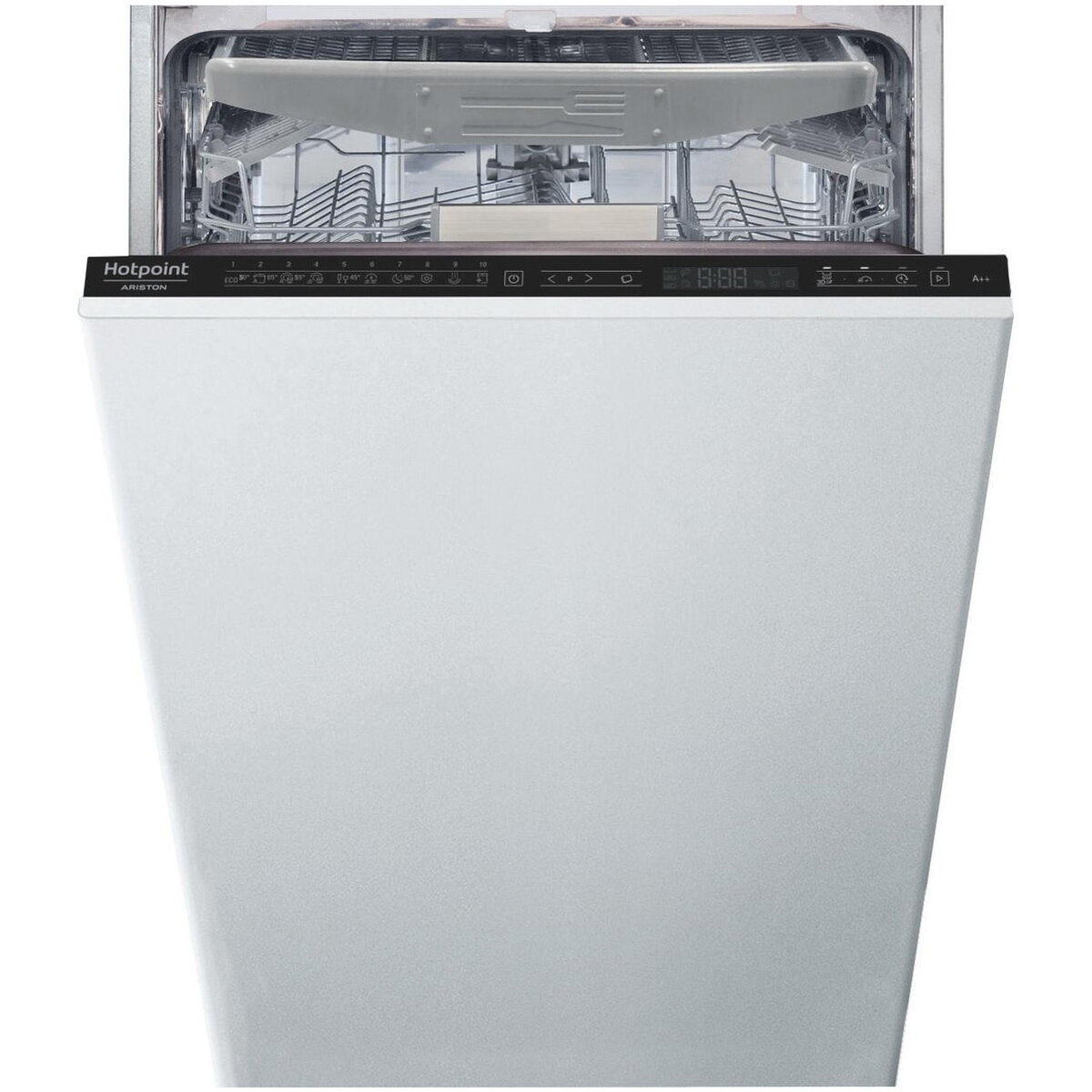 Masina de spalat vase incorporabila Hotpoint HSIP4O21WFE, 10 seturi, 10 programe, Clasa E, Motor Inverter, Touch control, 45 cm