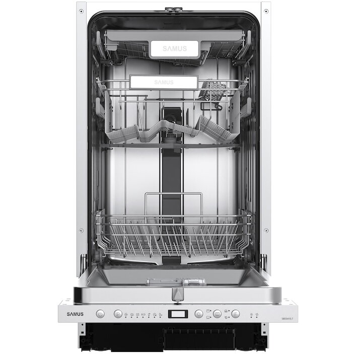 Masina De Spalat Vase SBDS410.7 Incorporabila Clasa E 47dB 10 Seturi Argintiu