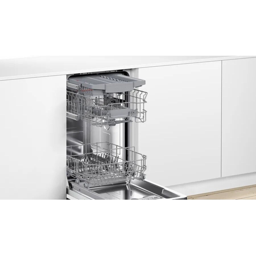 Masina de spalat vase incorporabila SPV2HMX42E, Slim, 10 seturi, 4 programe, Clasa E, EcoSilence Drive, VarioDrawer, RackMatic, AquaStop, Home Connect, 45 cm