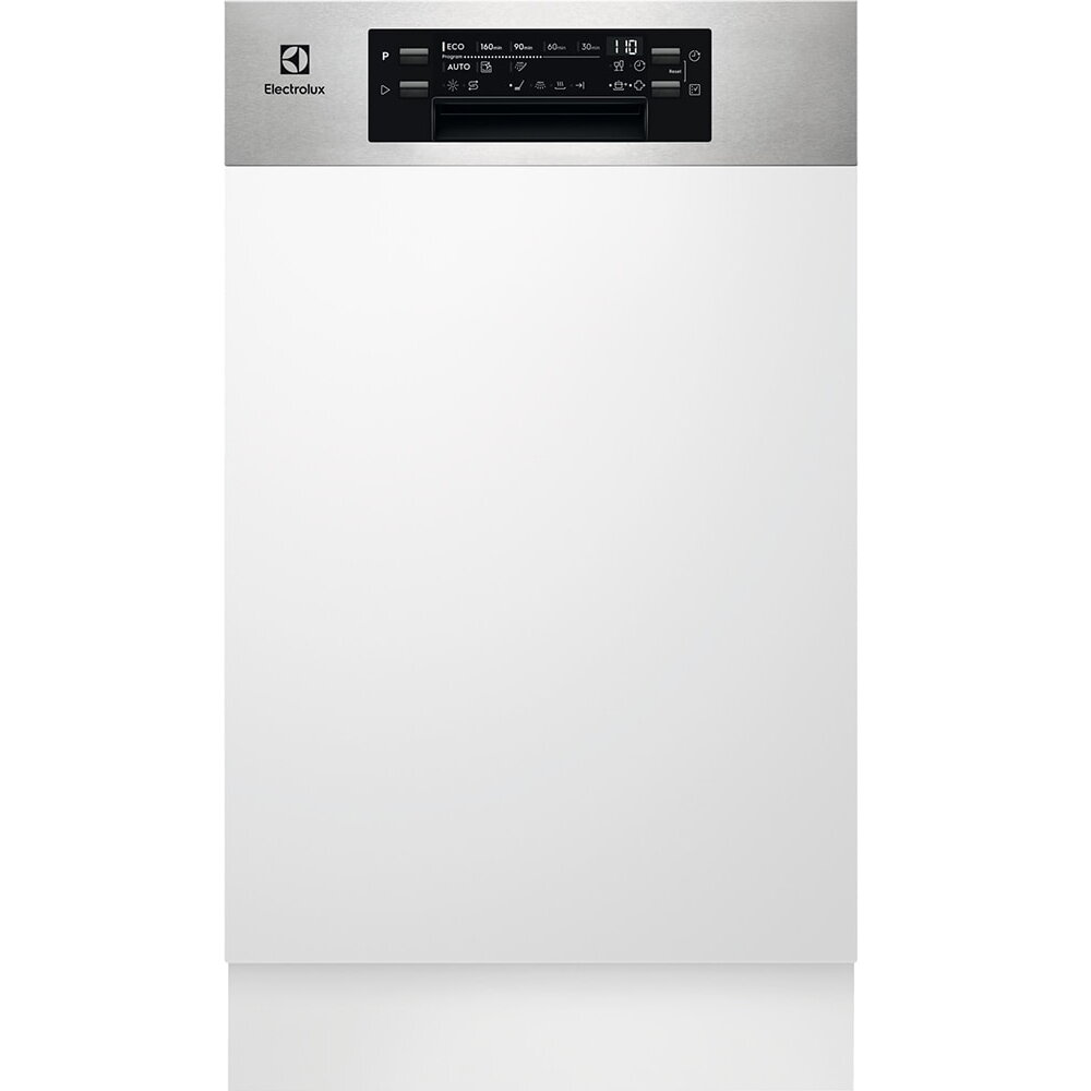 Masina de spalat vase semi-incorporabila Electrolux EEM43300IX, 10 seturi, 8 programe, Clasa D, Motor Inverter, AirDry, SatelliteClean, MaxiFlex, QuickLift, 45 cm