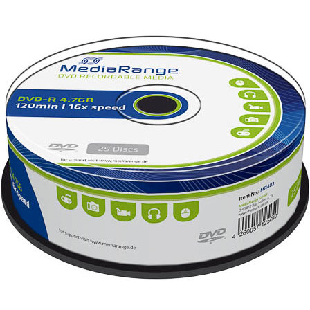 Mediu optic DVD-R 4.7GB 16x 25 bucati