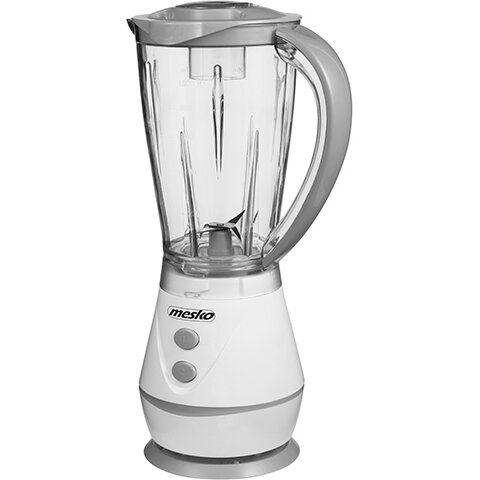 Mesko MS 4060 Blender, Stand, Power 500 W, 2 speeds, Plastic jar 1 L, White/Grey