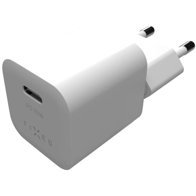 Mini USB-C Travel Charger 25W, White