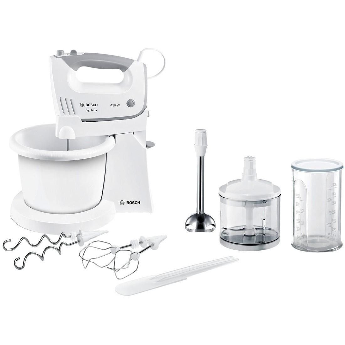 Mixer cu vas MFQ36490 5 Turbo viteze 450W Alb