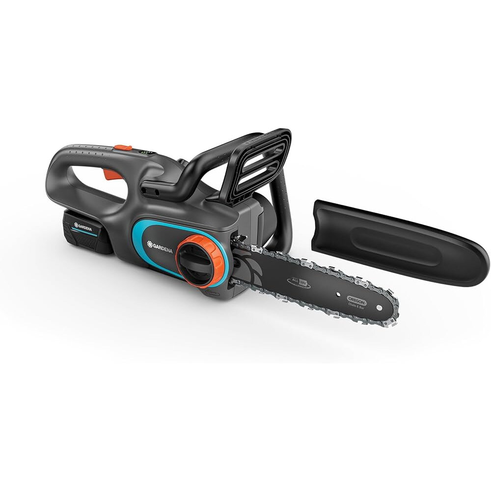 cordless chainsaw PowerSaw 250/18V P4A Ready-To-Use Set (grey/turquoise, Li-Ion battery 2.5Ah P4A, POWER FOR ALL ALLIANCE)