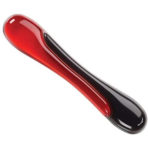 Mouse pad Suport ergonomic Crystal Wristres Wave - gel, rosu-negru