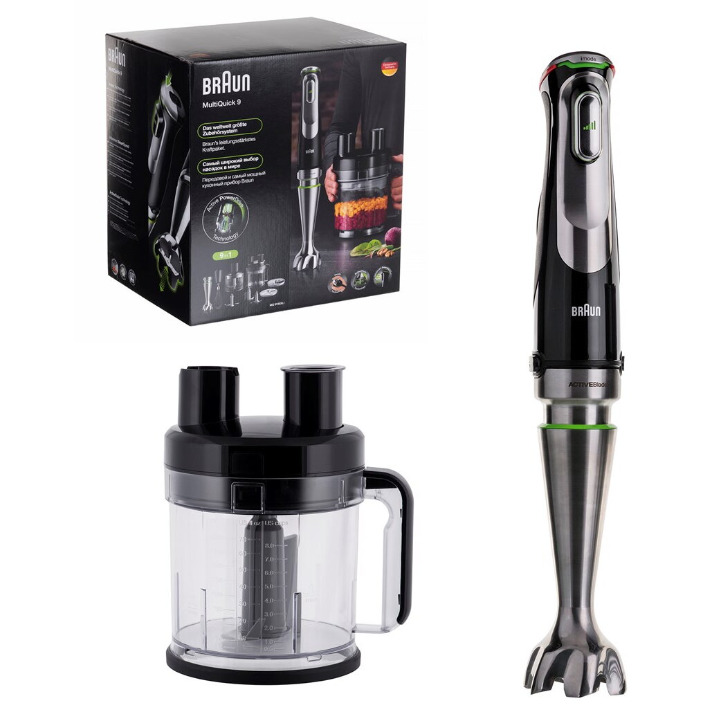 MultiQuick 9 MQ 9195XLI 2 L Immersion blender 1200 W Black, Stainless steel