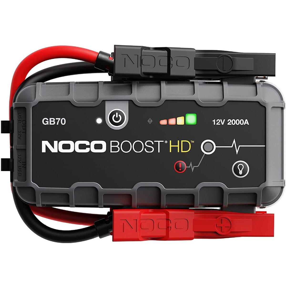NOCO GB70 Boost 12V 2000A Jump Starter starter device with integrated 12V/USB battery