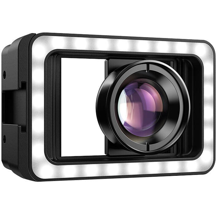Obiectiv/Accesoriu Obiektyw do telefonu APEXEL APL-HB100FL23 100mm makro z podświetleniem LED (czarny)