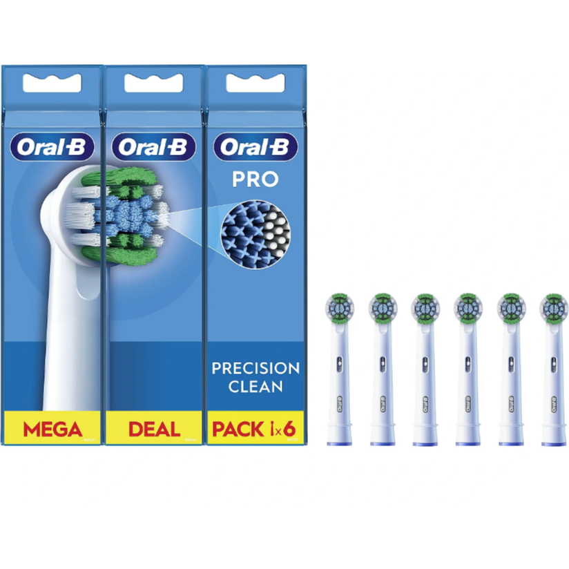 Oral-B EB20RX-6 Precision Clean Brush Set, 6 pcs, White