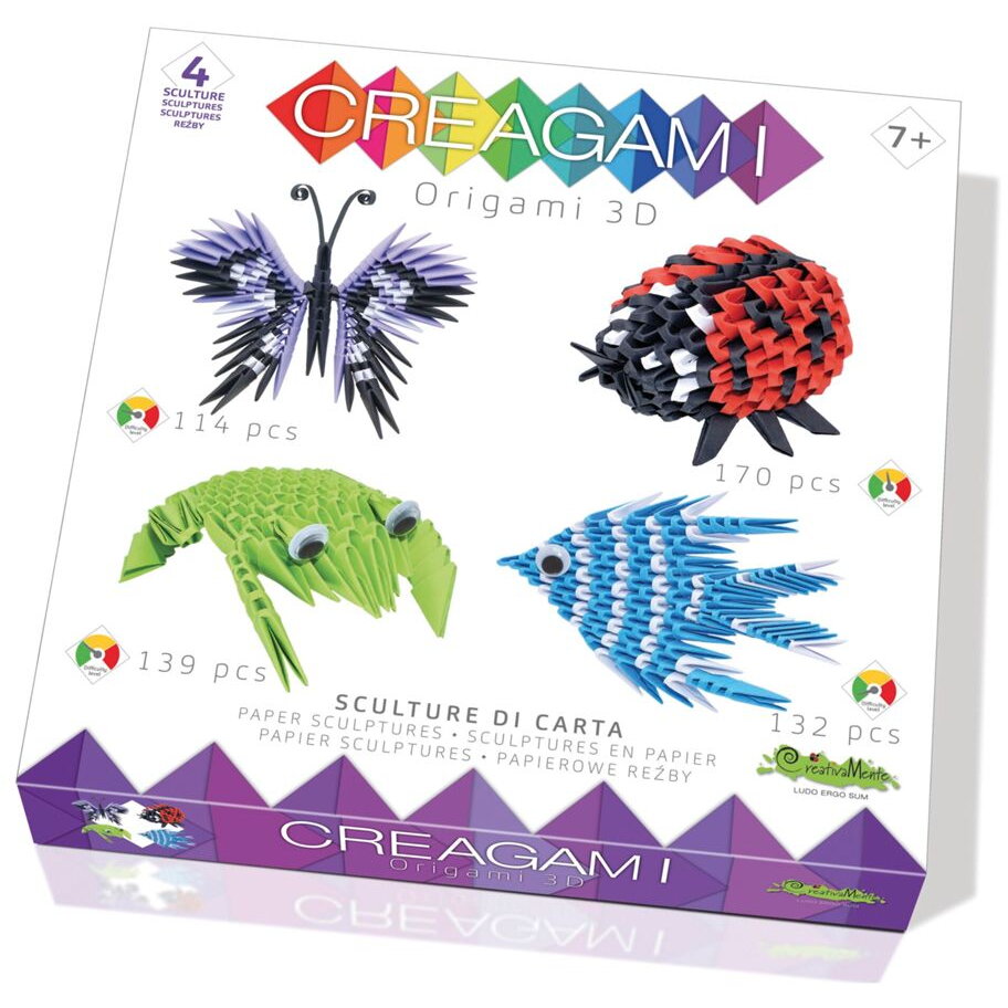 Origami 3D 4-Pack Animals 555 Pieces