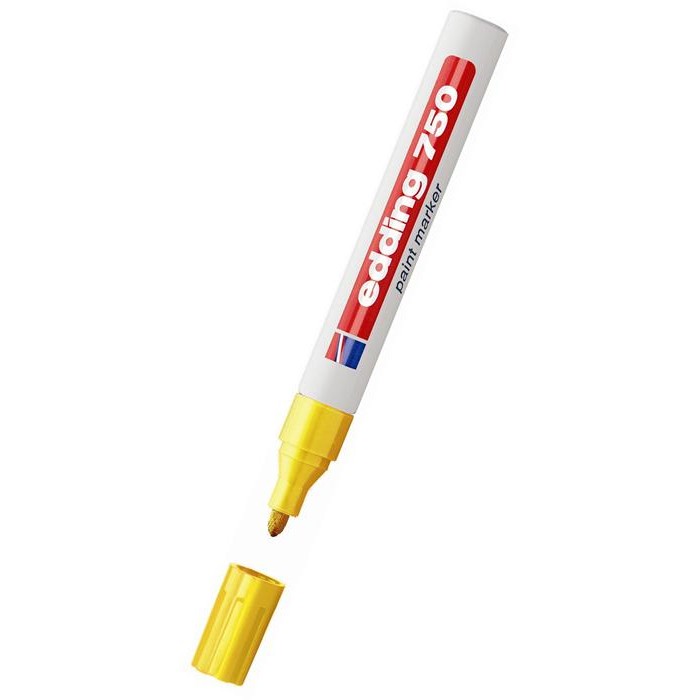 Paint marker Edding 750, varf rotund, 2 - 4 mm, galben - Pret/buc
