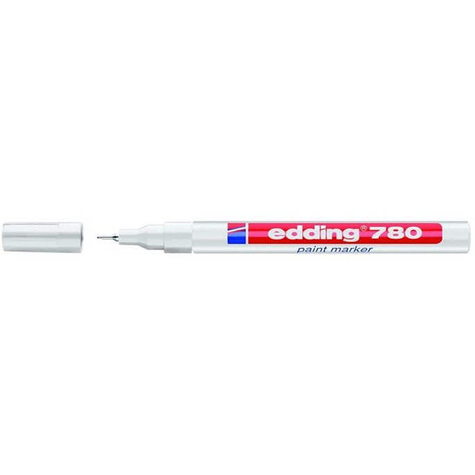 Paint marker Edding 780, 0.8 mm, alb - Pret/buc