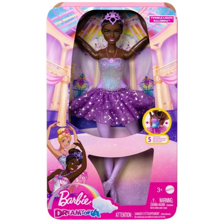 Papusa Barbie Ballerina Magic Lights Brunette