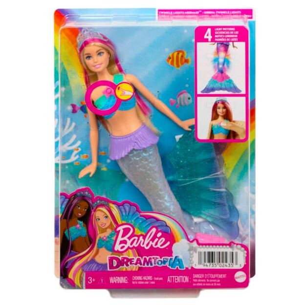 Papusa Barbie Malibu Mermaid Shimmering lights