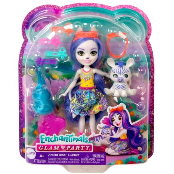 Papusa Deluxe Enchantimals Zebra 