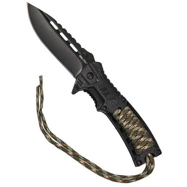 Paracord folding knife with flintlock - Camo
