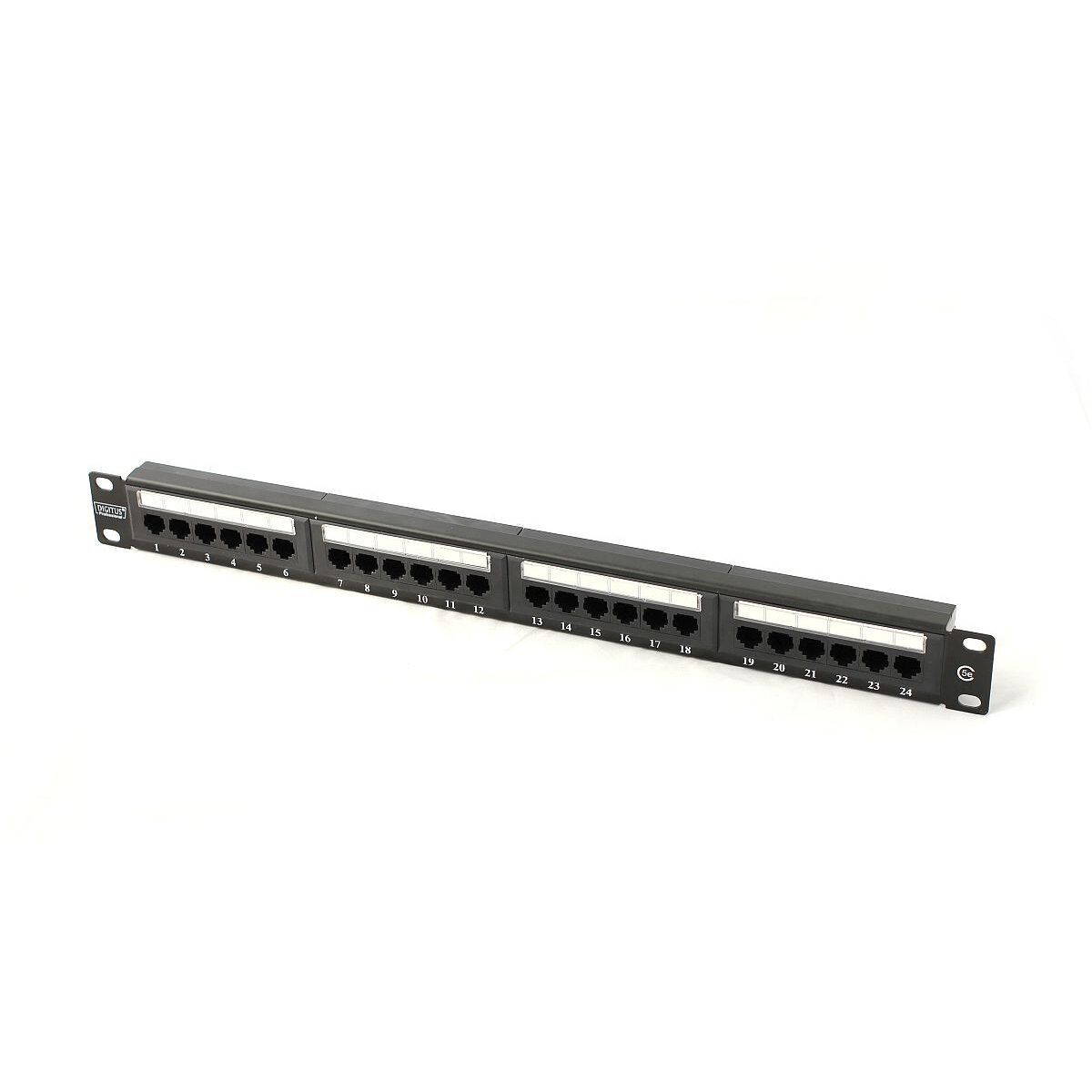 Patch panel 19 24-port, 5e, U / UTP, 1U, black (complete)