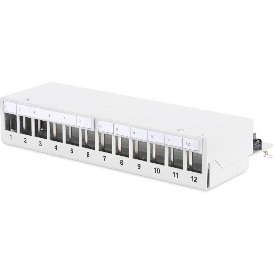 Patchpanel 1HE 12-Port Modular Desktop Gri