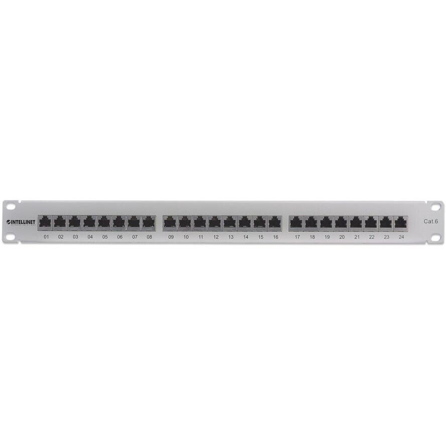 Patchpanel 1HE 24-Port Cat6 FTP Gri