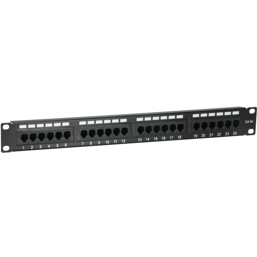 Patchpanel 24x RJ45 Cat5e 19 1HE Negru