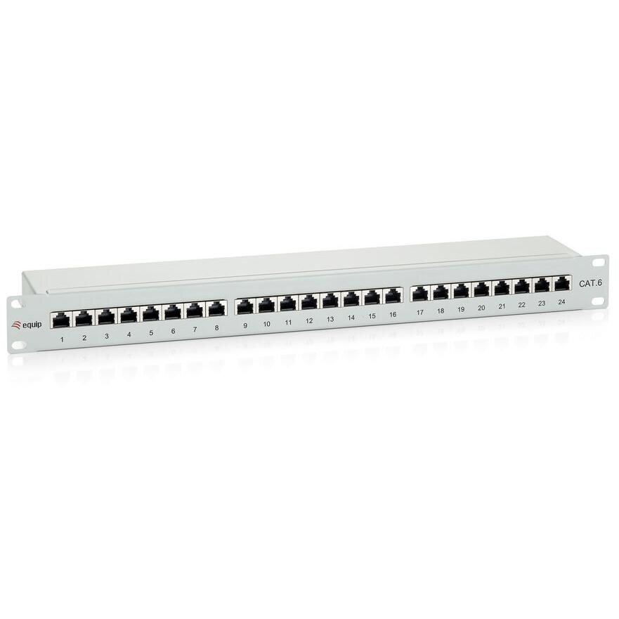 Patchpanel 24x RJ45 Cat6 19 1HE Gri Premium
