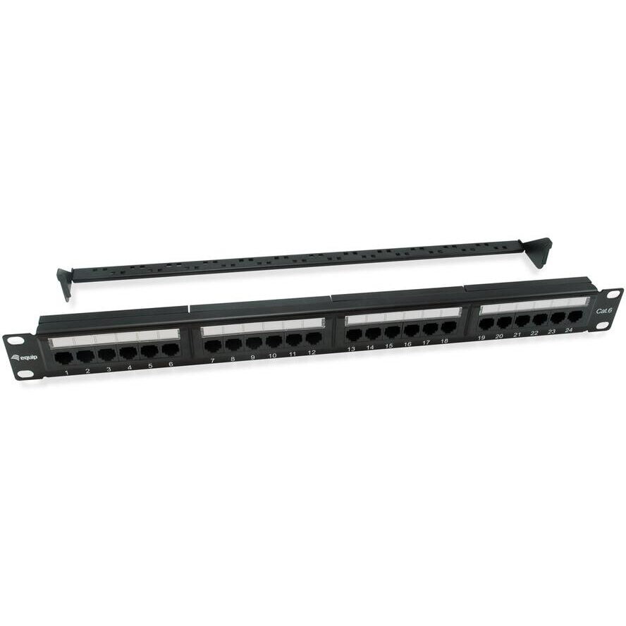 Patchpanel 24x RJ45 Cat6 19 1U Dual-IDC-komp.