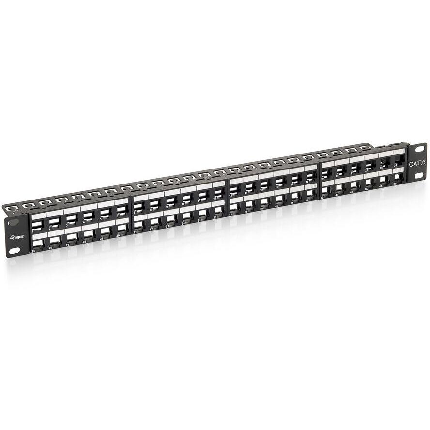 Patchpanel 48x RJ45 Cat6 19 1HE Keystone
