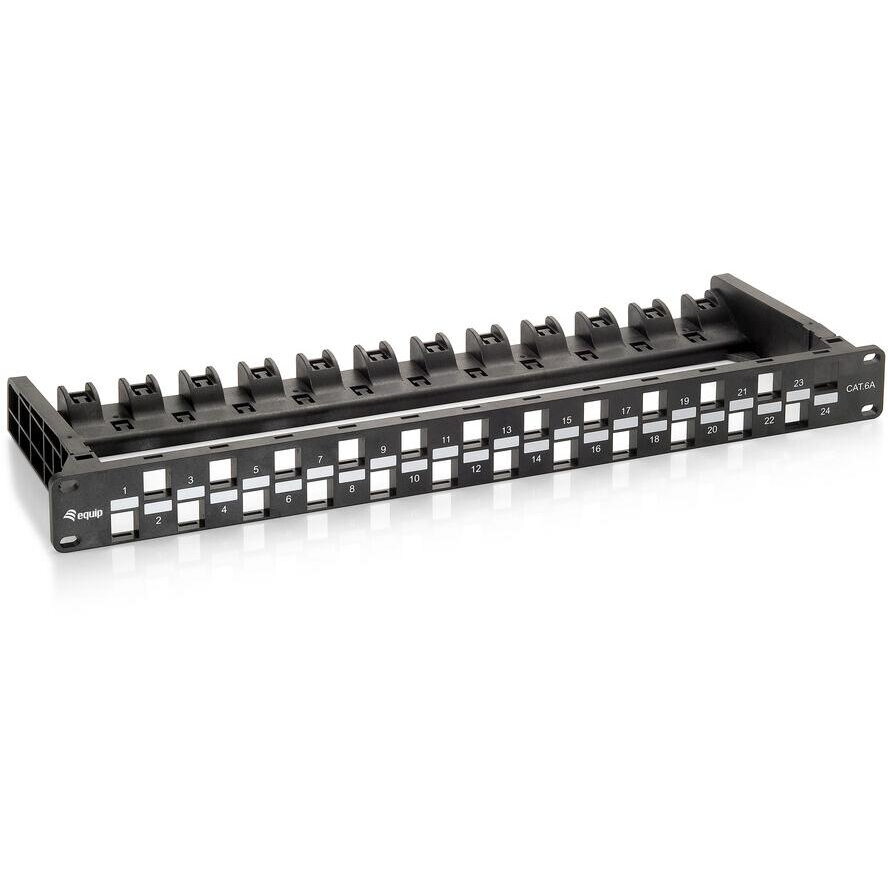 Patchpanel RJ45 Cat6a neprotejat Keystone Negru