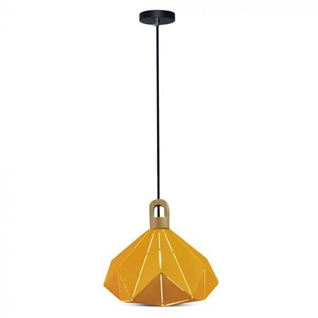 PENDUL TAVAN SOCLU E27 32CM X 27CM - GALBEN