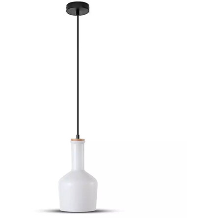 PENDUL TAVAN STICLA E27 MAX 60W - ALB