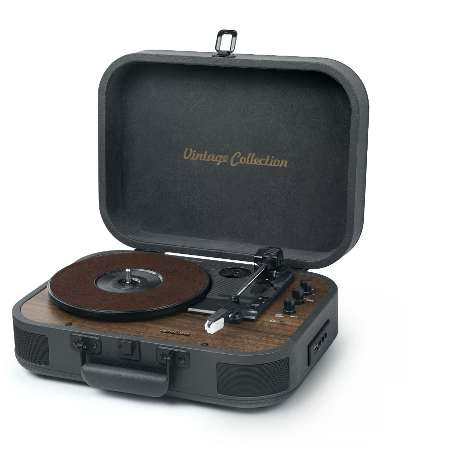 Pick-up MT-207 DGB Turntable Stereo System, Black/Brown