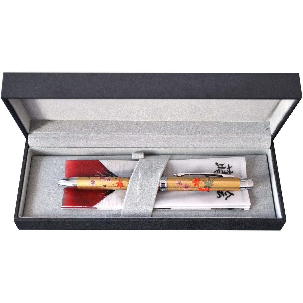 Pix multifunctional de lux PENAC Maki-E - Aki & Haru, in cutie cadou, corp auriu