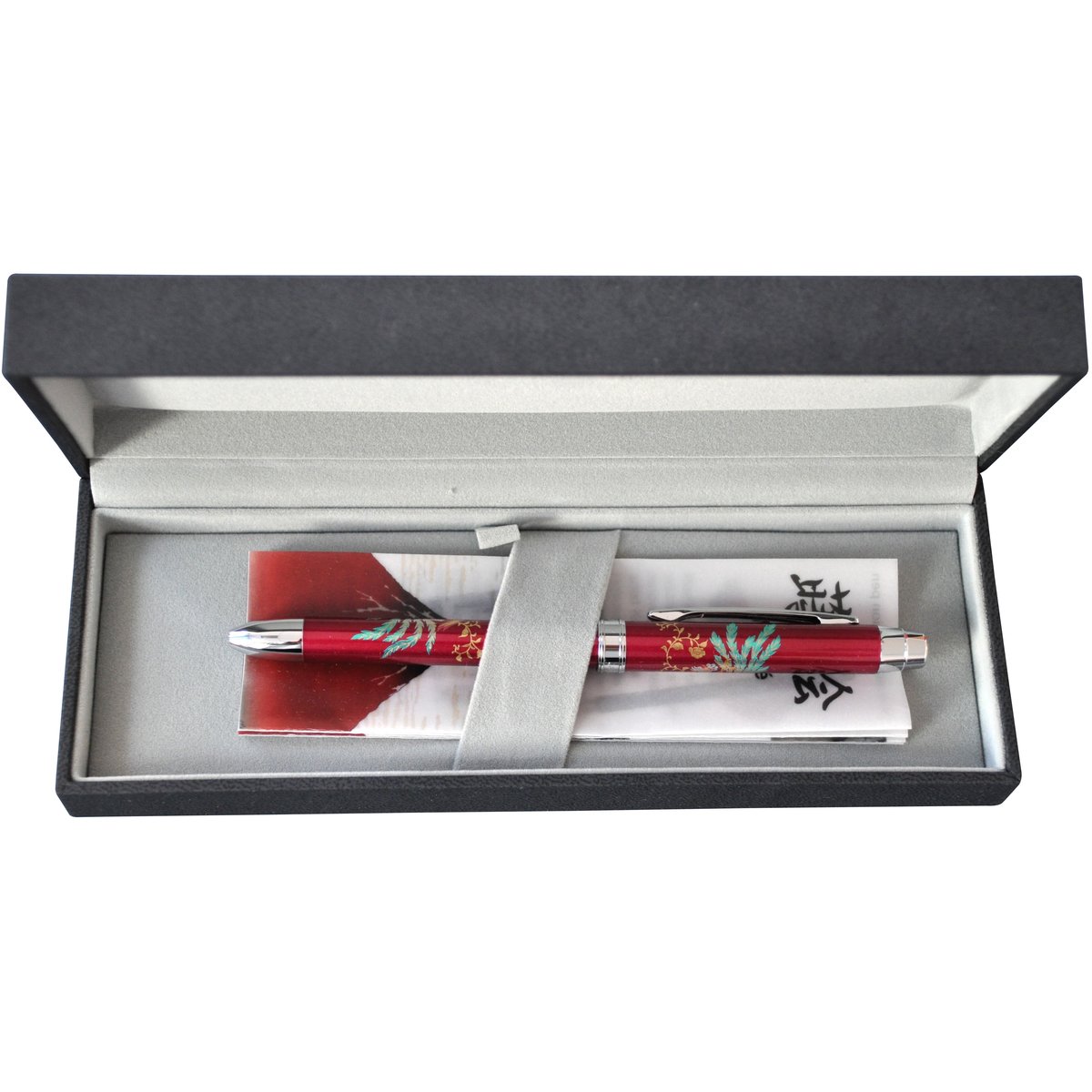 Pix multifunctional de lux PENAC Maki-E - Hoo-oo, in cutie cadou, corp bordeaux