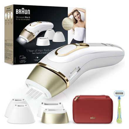 PL5382 Silk-expert Pro 5 IPL Epilator, White/Gold