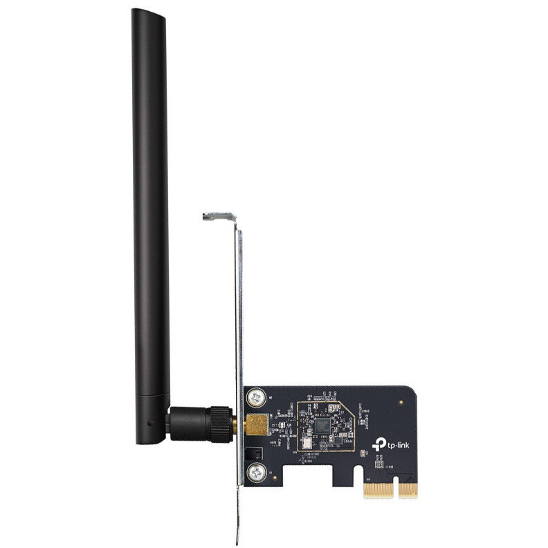 Adaptor Wireless Archer T2E AC600 Dual Band PCI-Ex 2.4GHz / 5GHz 600Mbps Antena Externa Negru