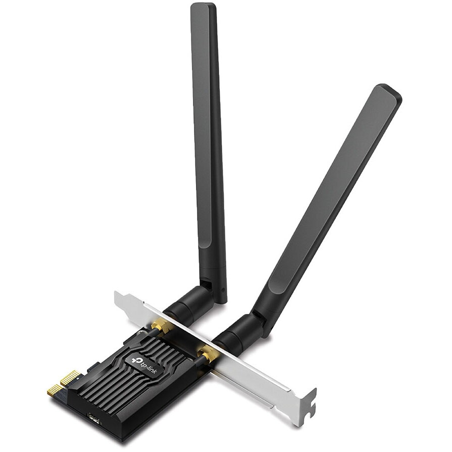 Adaptor Wireless Archer TX20E Wi-Fi 6 AX1800 si Bluetooth 5.2 2.4GHz/5GHz Port PCI-E 1800Mbps 2 Antene Externe Negru