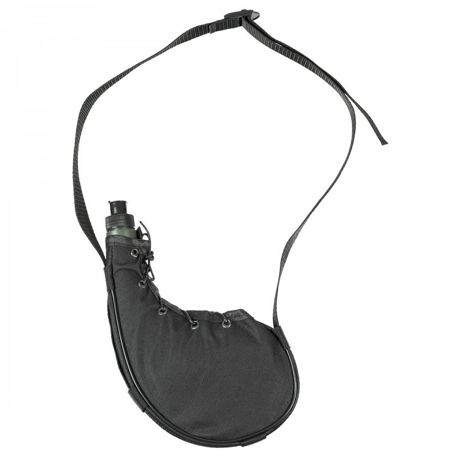 Plosca 750 ml MFH, neagra, cu husa si curea transport