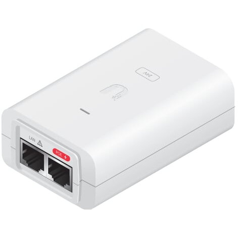 POE Injector, 24VDC, 30W, Gigabit, Alb