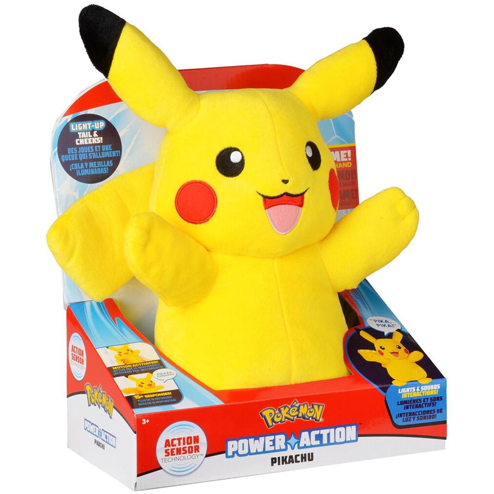 Pokemon Power Action Pikachu Interactive Toy, Plush, 25 cm