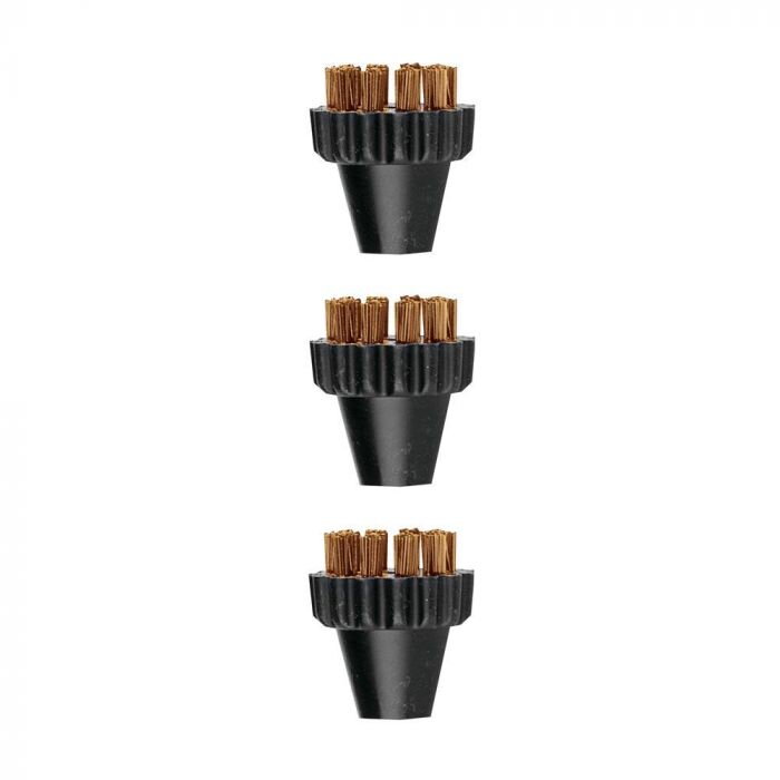 Polti PAEU0297 Vaporetto Lecoaspira Unico, 3 Small Brass Bristles Brushes Kit