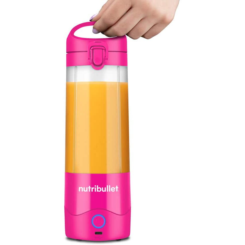 Portable Blender NBP003BP (pink, battery-operated, 0.475 liters)