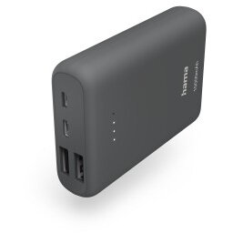 Power Pack, 10000 mAh, 3 Outputs: 1 x USB-C, 2 x USB-A, grey