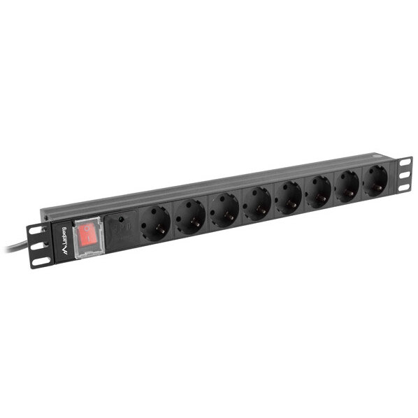 POWER STRIP PDU RACK 19 (1U, 16A, 8X Shuko, 2m)