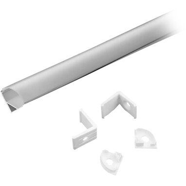 PROFIL ALUMINIU PENTRU BANDA LED 2M 15.8MM X 15.8MM ALB