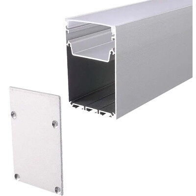 PROFIL ALUMINIU PENTRU BANDA LED 2M 50MM X 75MM ALB